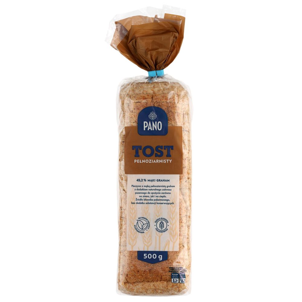 Pano Tost pełnoziarnisty 500 g. /szt.