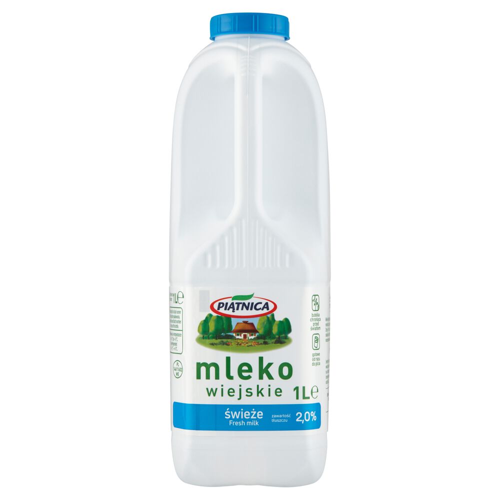Piątnica Mleko wiejskie świeże 2,0 % 1 l. /szt.