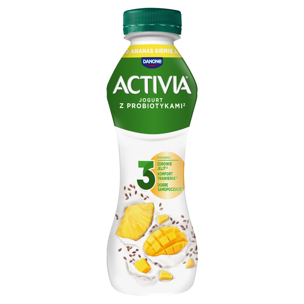 Activia Jogurt mango ananas siemię lniane 280 g. /szt.